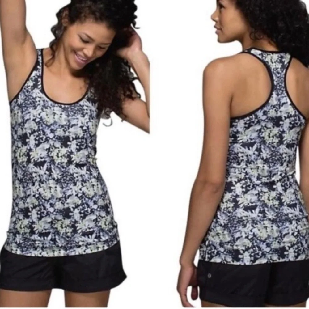 Lululemon cool Racerback crosscourt petal tank top size 4